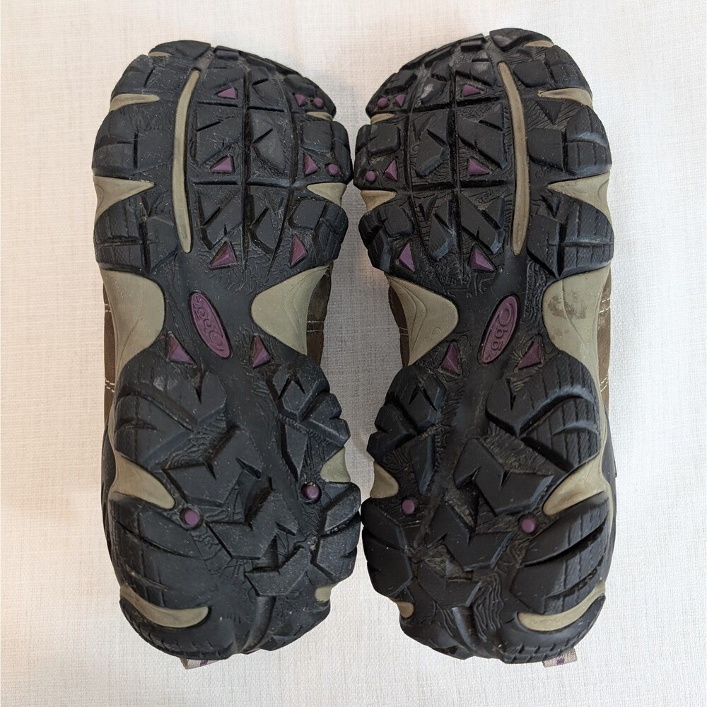 Oboz Sawtooth II Hiking Boots Women's Sz 10 Brown Tan Purple Waterproof Gorpcore - Picture 14 of 14